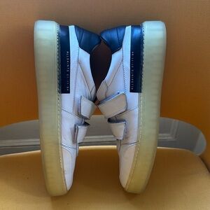 ALLSAINTS Mens White Jonah Round Toe Platform Leather Athletic Sneakers Shoes 41